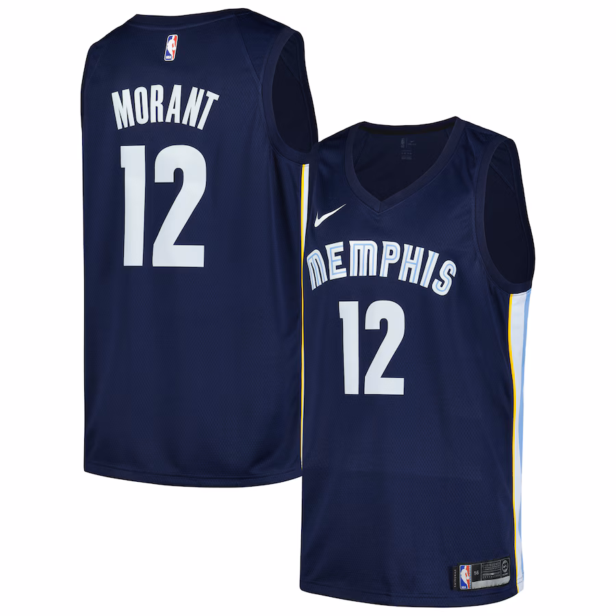 Ja Morant, Memphis Grizzlies, Edizione Icona, Blu marinaio