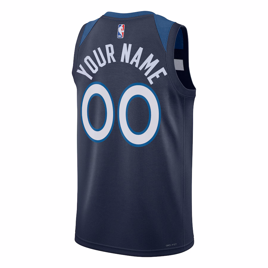 Jersey personalizado de los Minnesota Timberwolves, Edición de Icono, Azul Marino