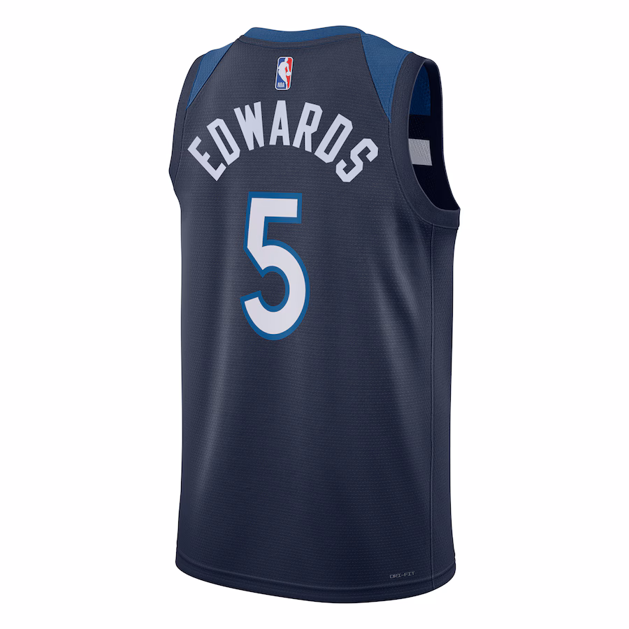 Anthony Edwards Minnesota Timberwolves Edición de Icono Azul Marino