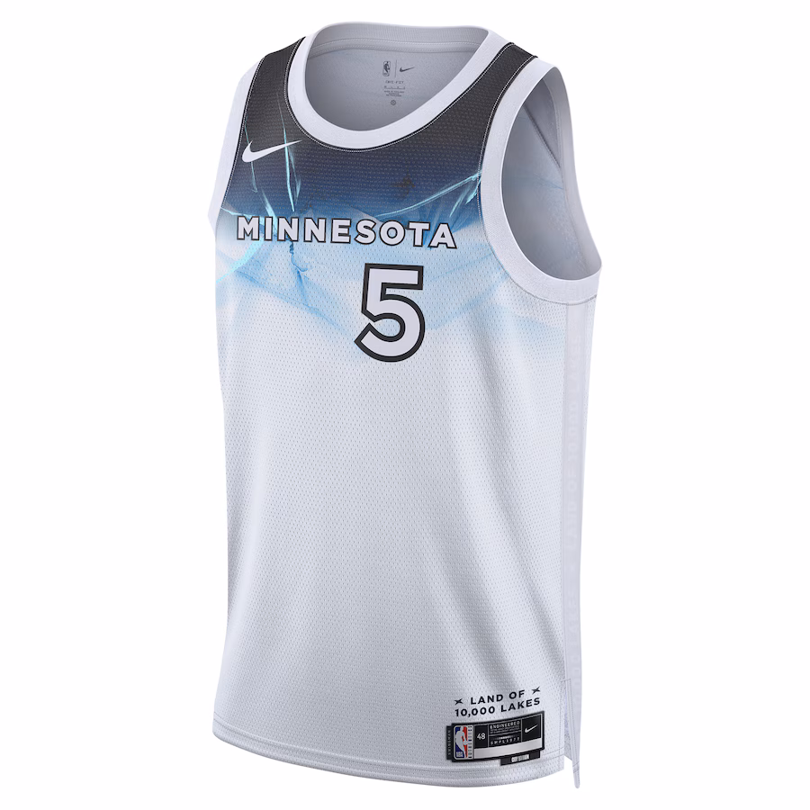 Anthony Edwards Minnesota Timberwolves Édition City 2024/25 Blanc