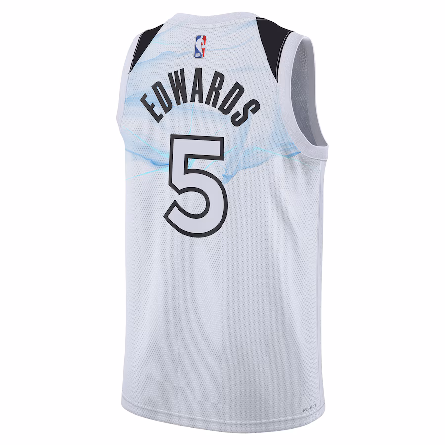 Anthony Edwards Minnesota Timberwolves Édition City 2024/25 Blanc
