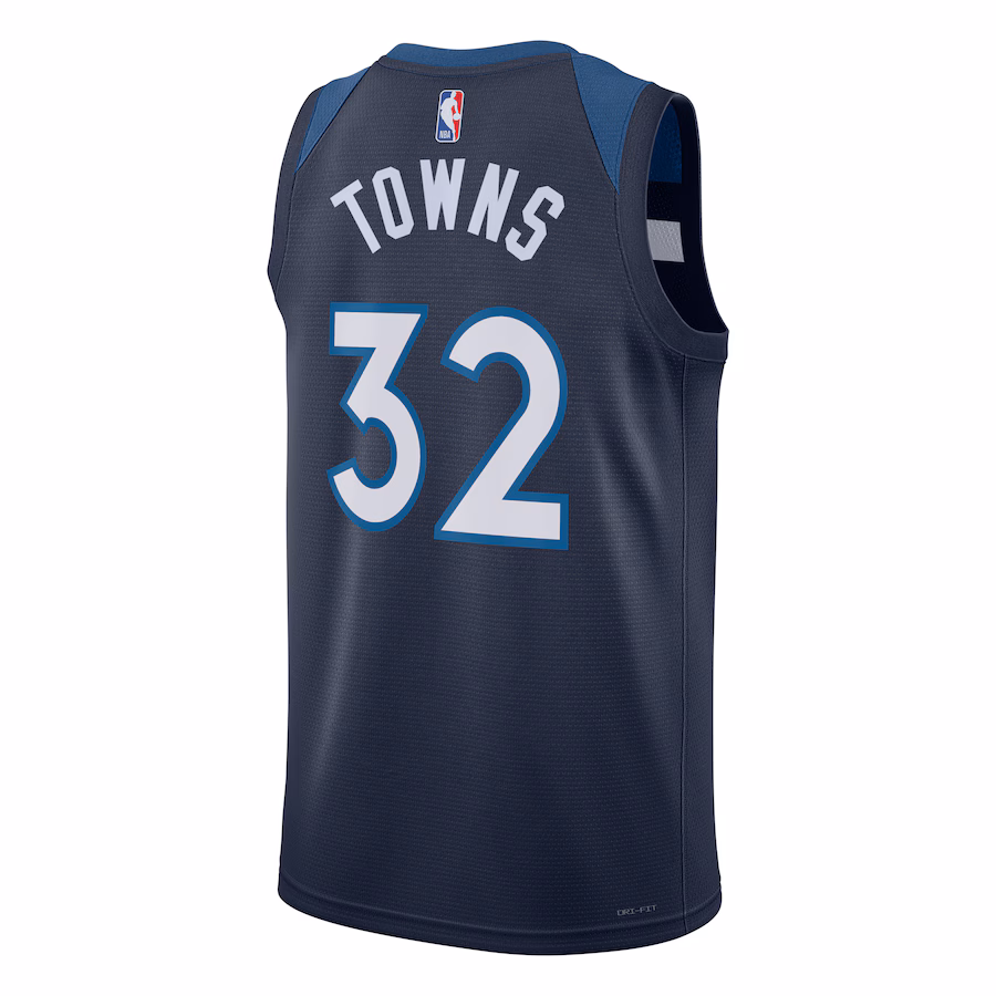 Karl Anthony Towns Minnesota Timberwolves, Edición Icon, Azul Marino