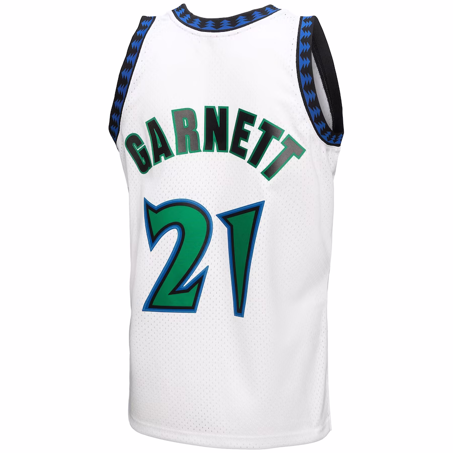 Jersey blanco de Kevin Garnett de los Minnesota Timberwolves en 1997-98