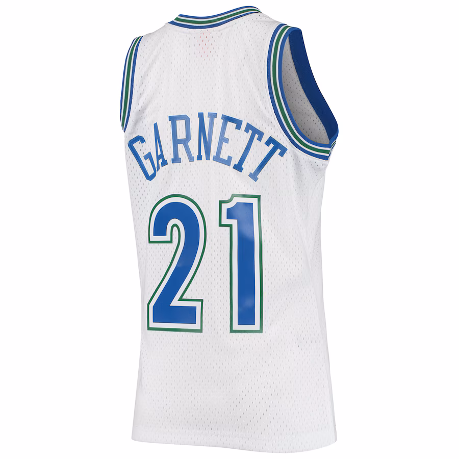 Kevin Garnett Minnesota Timberwolves 1995-96 Weißes Jersey