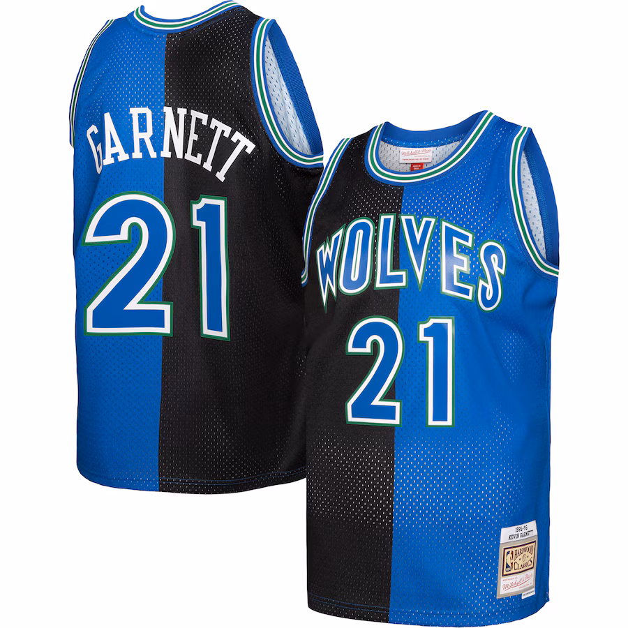 Maillot bleu de Kevin Garnett des Minnesota Timberwolves en 1995-96