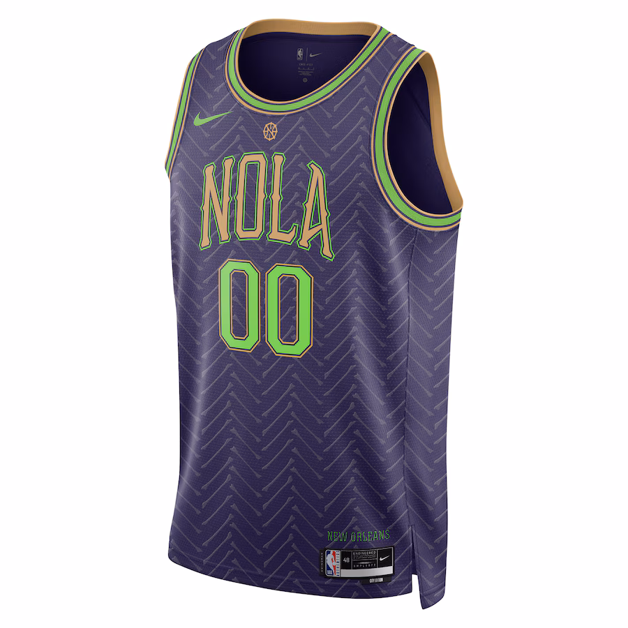 New Orleans Pelicans, Unisexe, 2024/25 Personalisé, Édition Ville, Violet