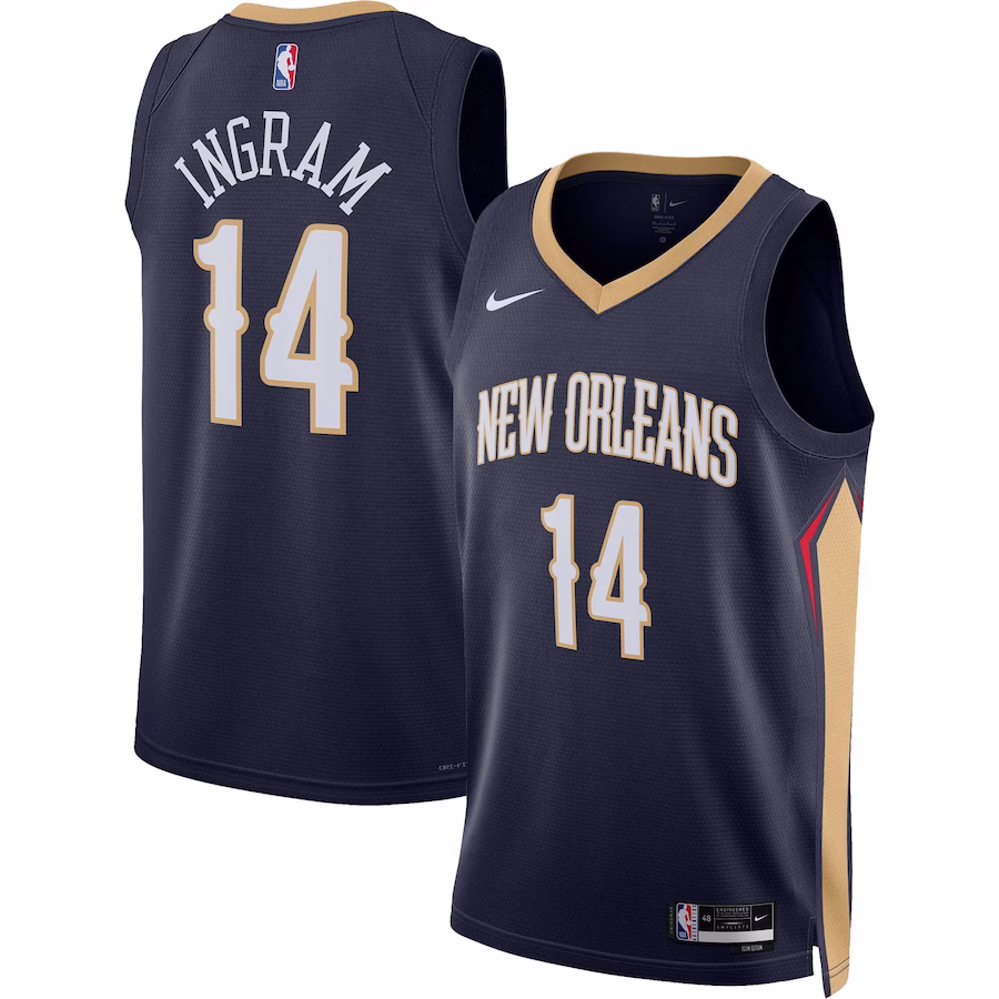 Brandon Ingram, New Orleans Pelicans, Édition Icône, Bleu Marin