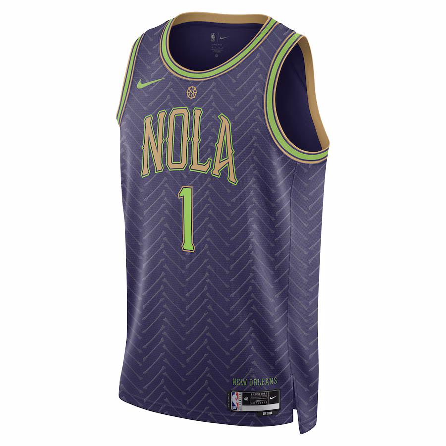 Zion Williamson, New Orleans Pelicans, Saison 2024/25, City-Edition, Lila