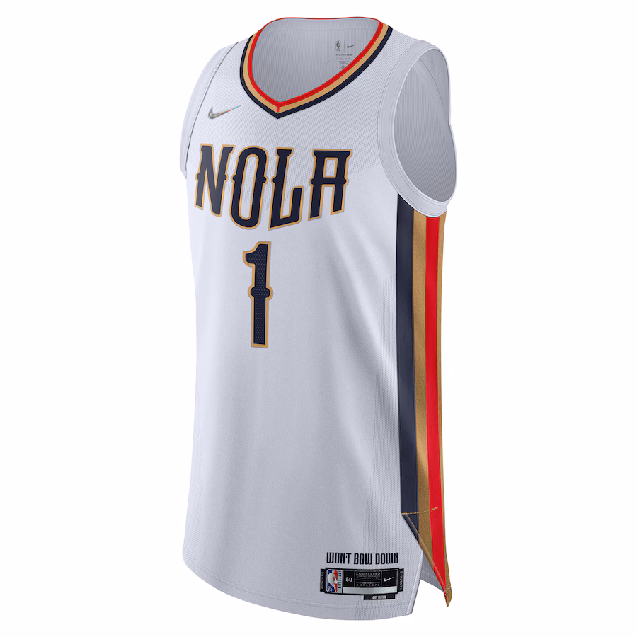 Zion Williamson, New Orleans Pelicans, Edición Ciudad 2021/22, Blanco