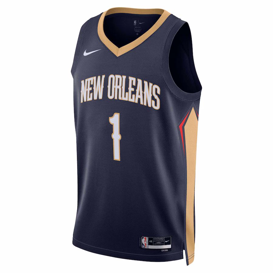 Zion Williamson, les New Orleans Pelicans, Édition Icône, Bleu marine