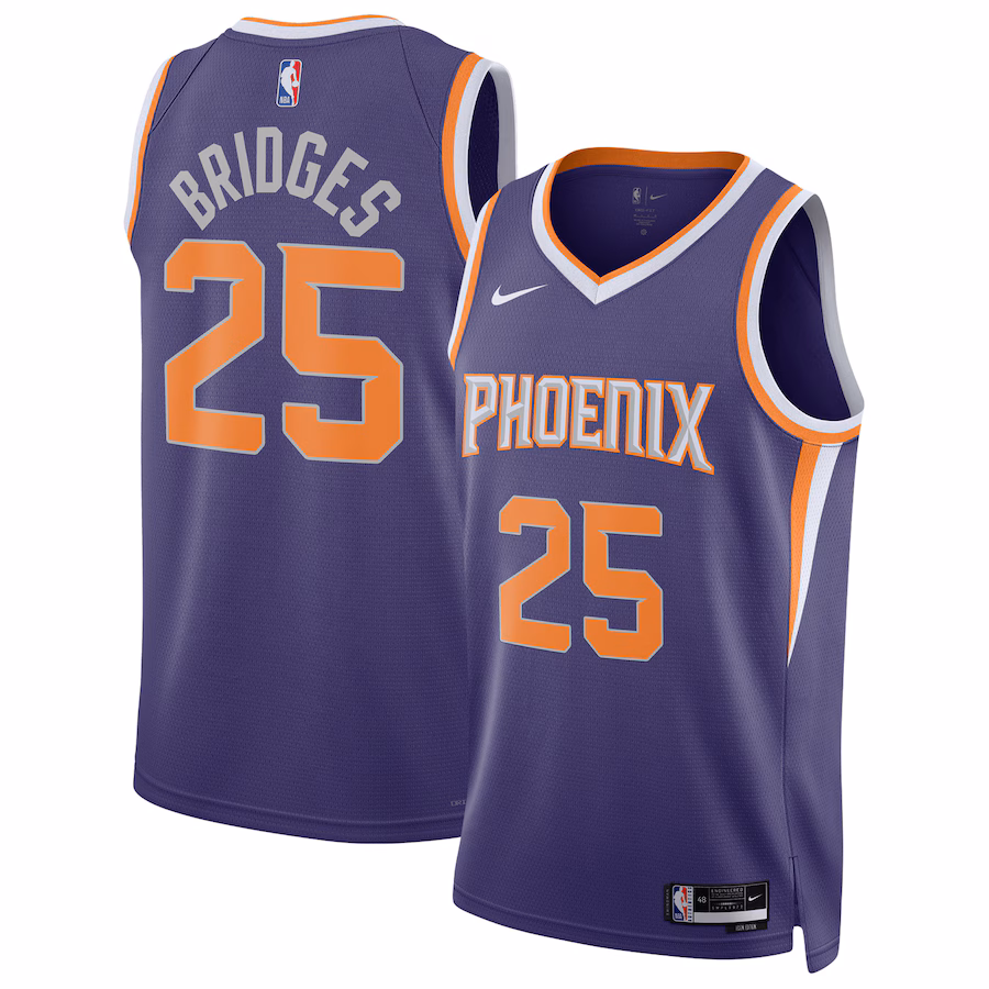 Mikal Bridges Phoenix Suns Unisex Swingman-Trikot - Icon Edition - Lila