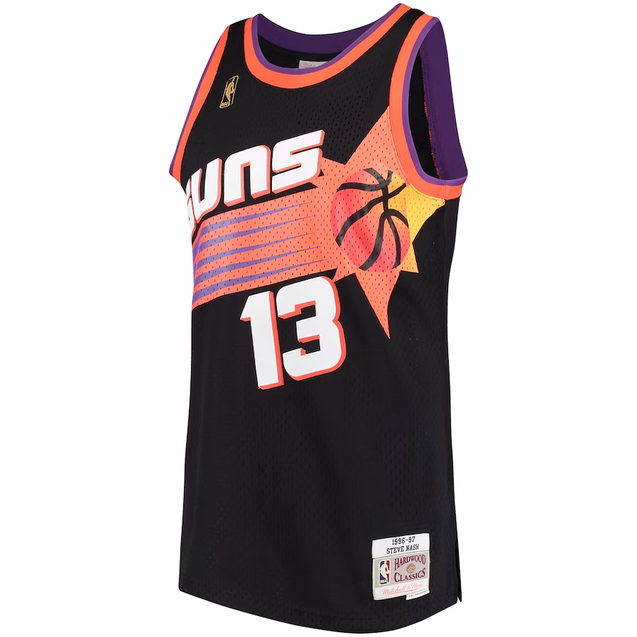 Maillot Swingman Hardwood Classics 1996/97 de Steve Nash pour les Phoenix Suns de Mitchell & Ness - Noir