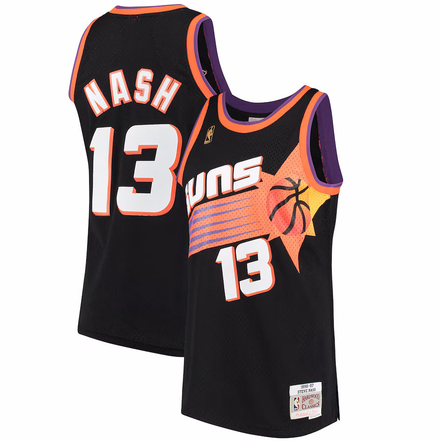 Maillot Swingman Hardwood Classics 1996/97 de Steve Nash pour les Phoenix Suns de Mitchell & Ness - Noir