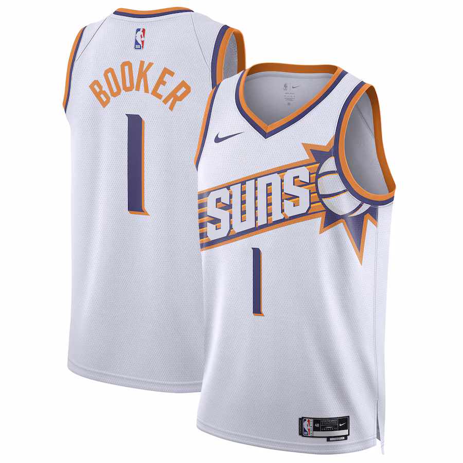 Devin Booker Phoenix Suns Unisex Swingman-Trikot - Association Edition - Weiß