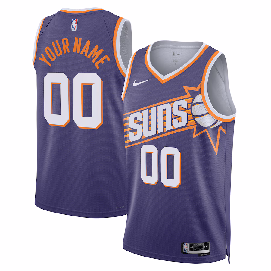 Phoenix Suns Unisex Swingman benutzerdefiniertes Trikot - Icon Edition - Lila