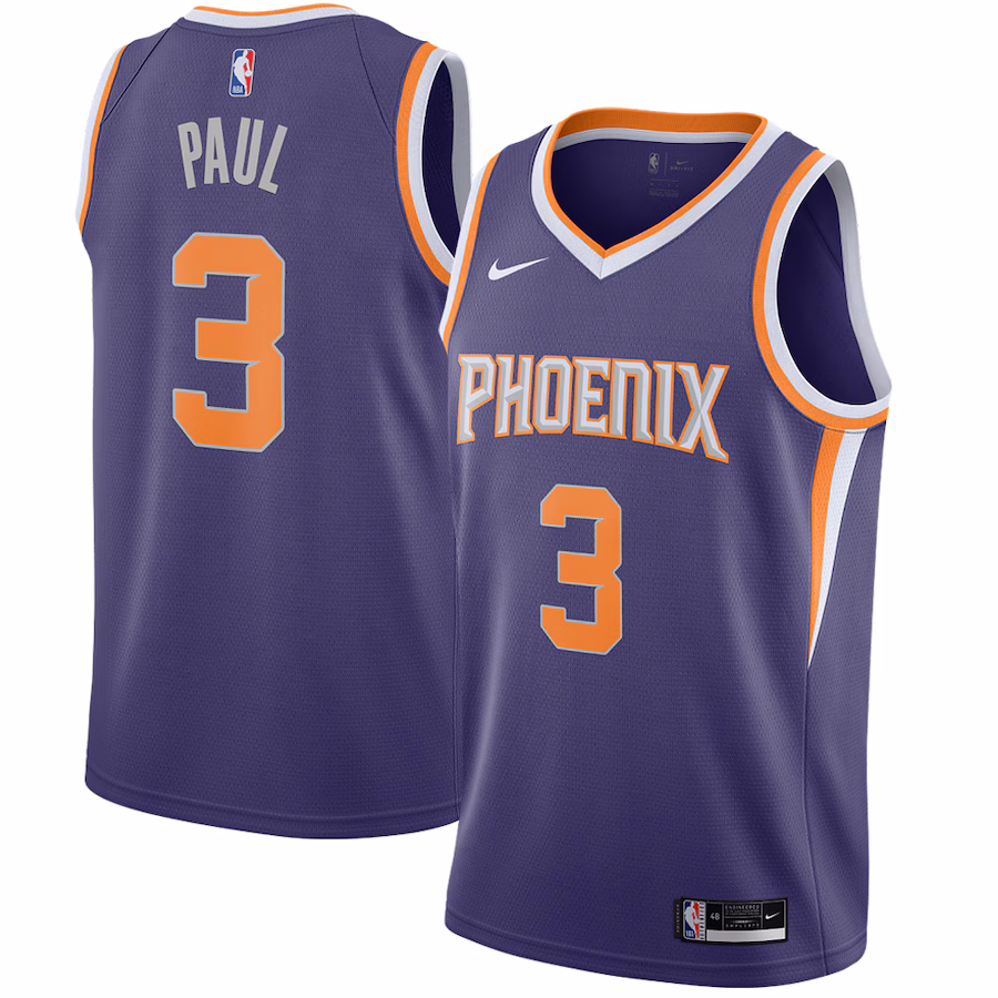 Maillot Swingman 2020 - 2021 de Chris Paul pour les Phoenix Suns - Édition Icône - Violet