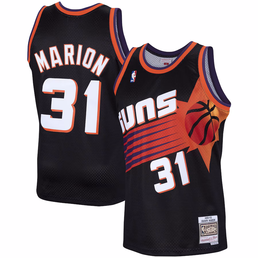 Maillot Swingman Hardwood Classics 1999/00 de Shawn Marion pour les Phoenix Suns de Mitchell & Ness - Noir