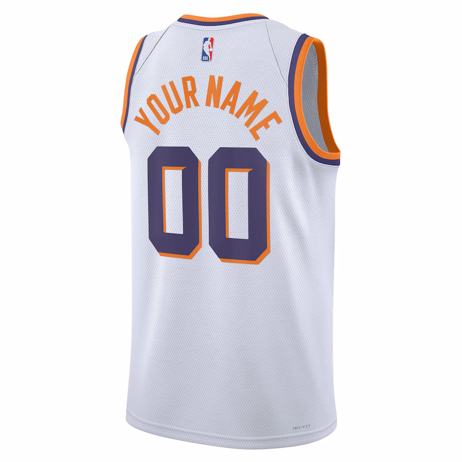 Maglia personalizzata Swingman Unisex dei Phoenix Suns - Edizione Associazione - Bianca