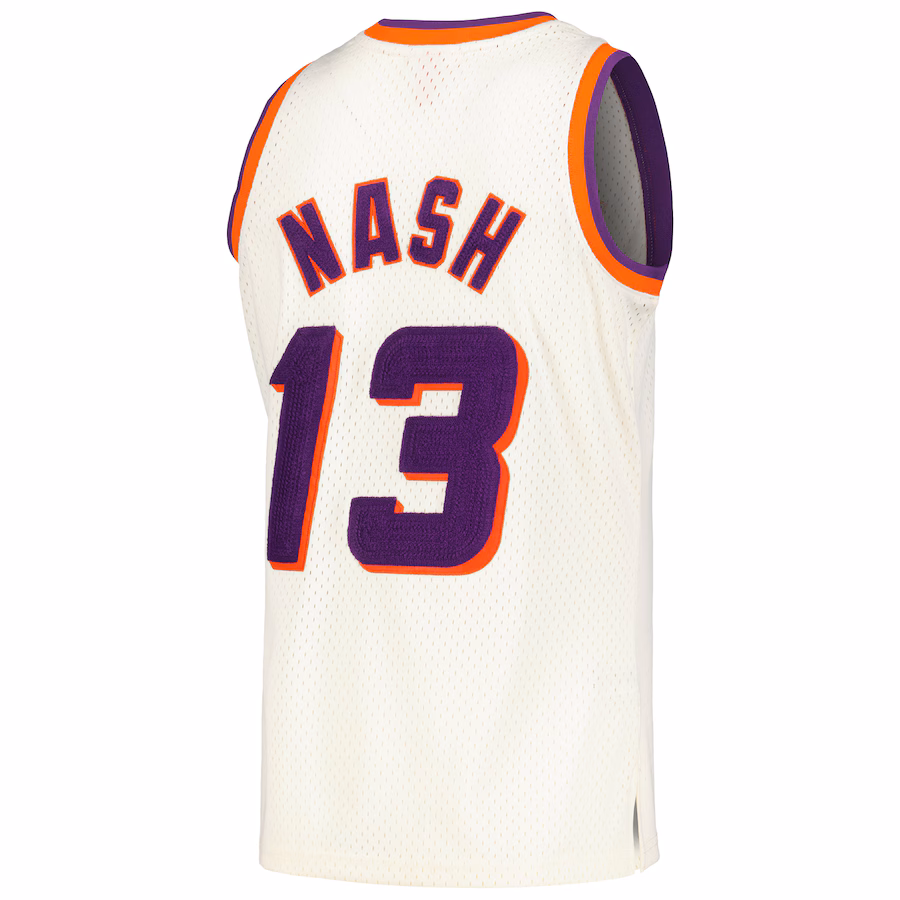 Maillot Swingman à Point de Chainette de Mitchell & Ness de Steve Nash pour les Phoenix Suns - Crème