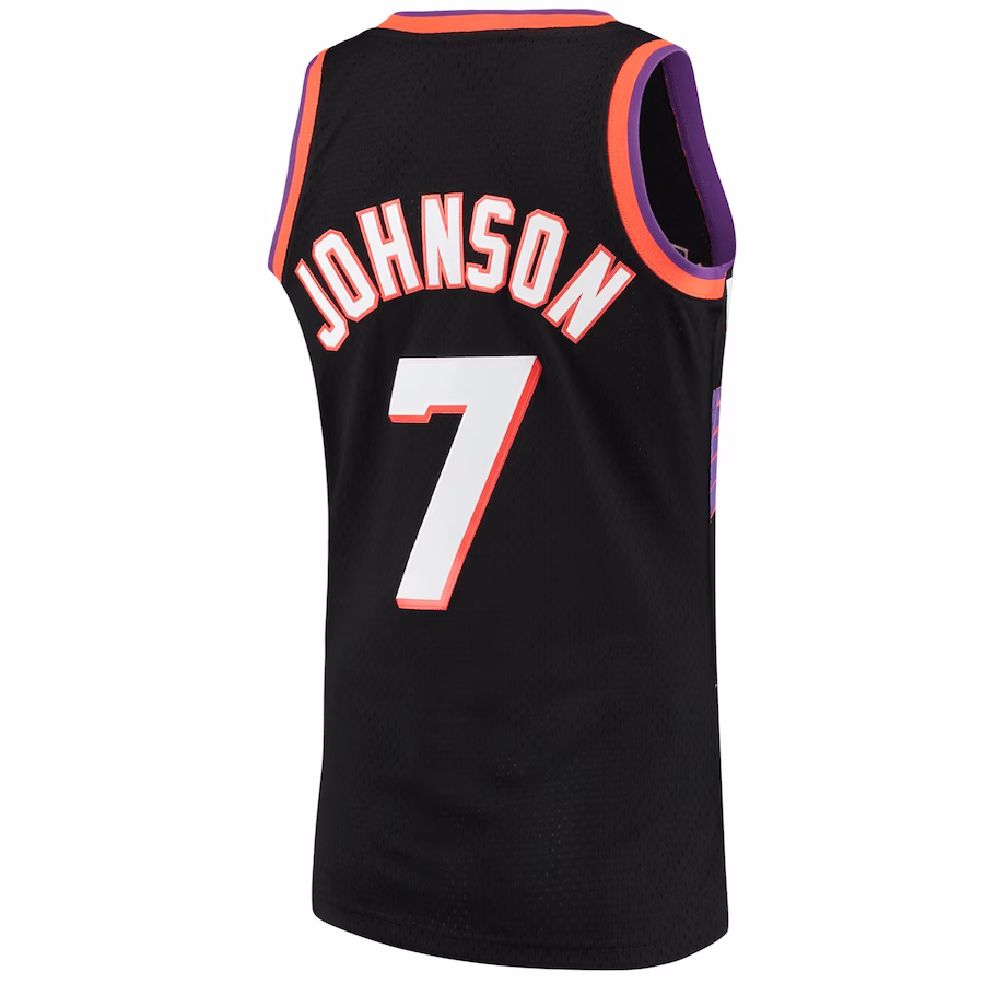 Maillot Swingman des Hardwood Classics 1996/97 de Kevin Johnson pour les Phoenix Suns de Mitchell & Ness - Noir