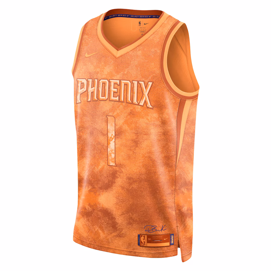 Camiseta Swingman Unisex de la Select Series de Devin Booker para los Phoenix Suns - Naranja