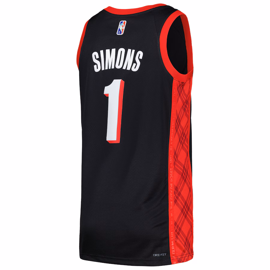 Anfernee Simons, Portland Trail Blazers, edición ciudad, Negro