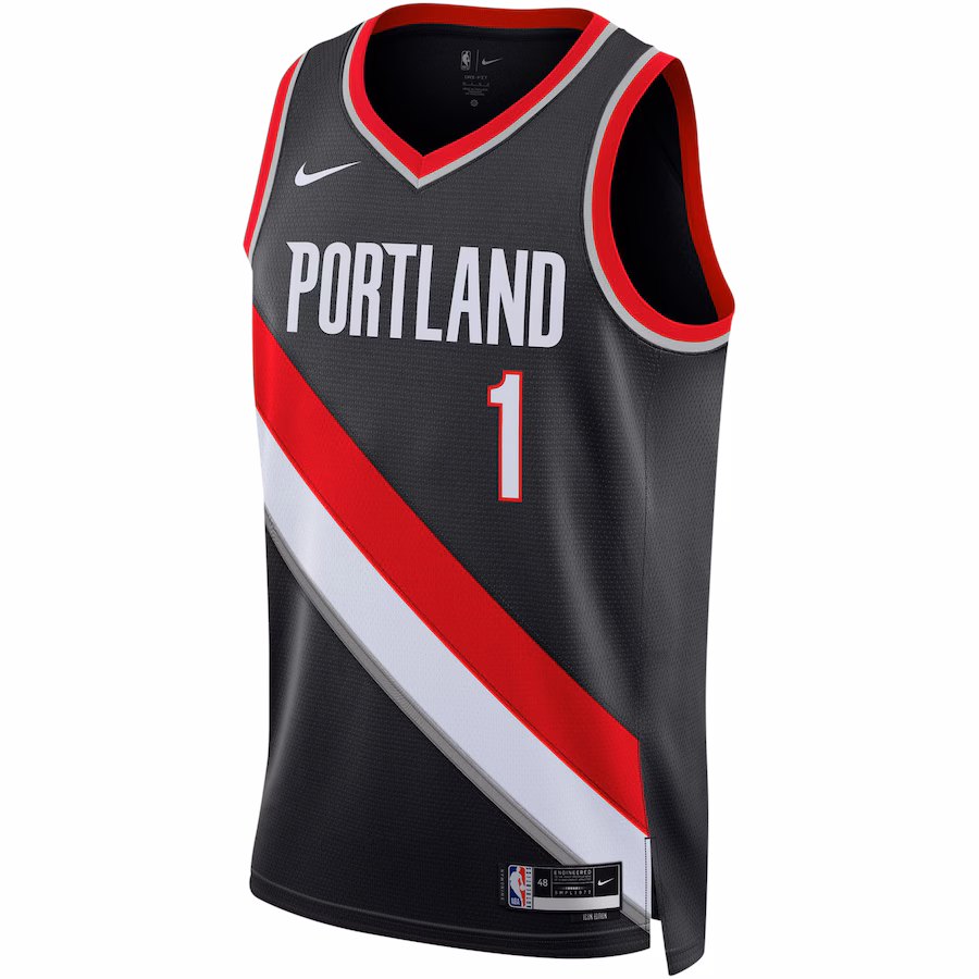 Anfernee Simons, Portland Trail Blazers, Icon Edition, Black