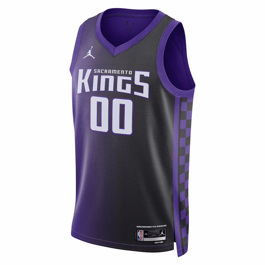 Sacramento Kings Anpassbare Jerseys für Männer und Frauen, Statement Edition, Lila