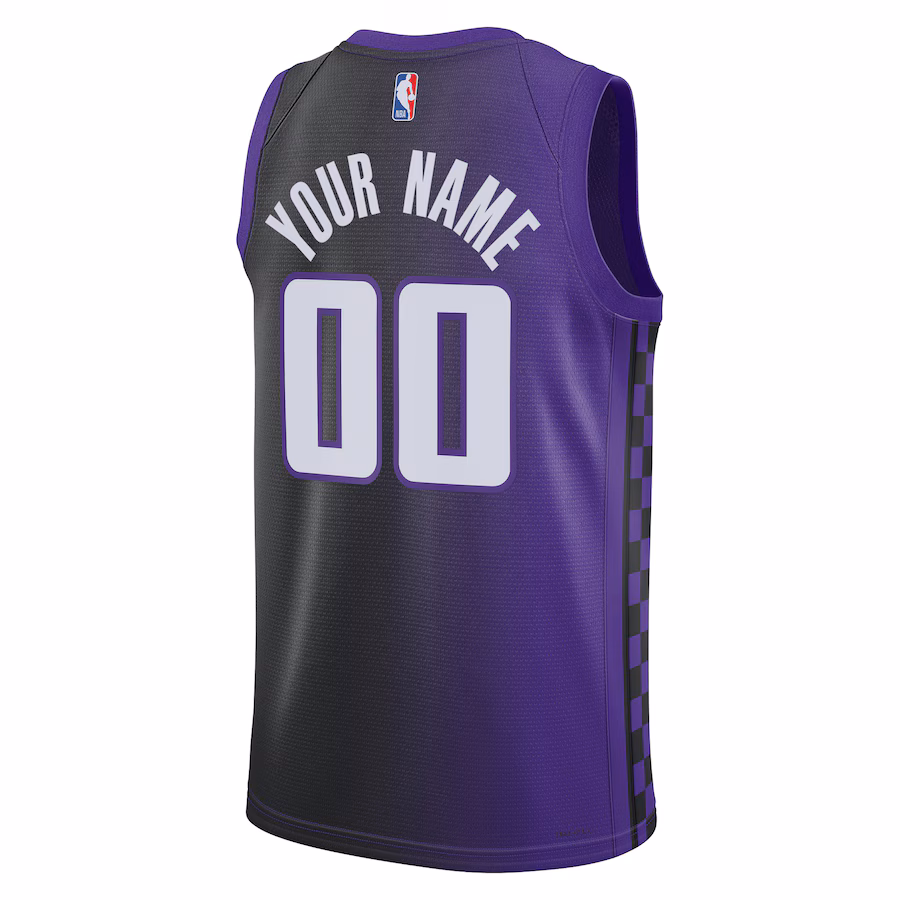 Sacramento Kings Anpassbare Jerseys für Männer und Frauen, Statement Edition, Lila