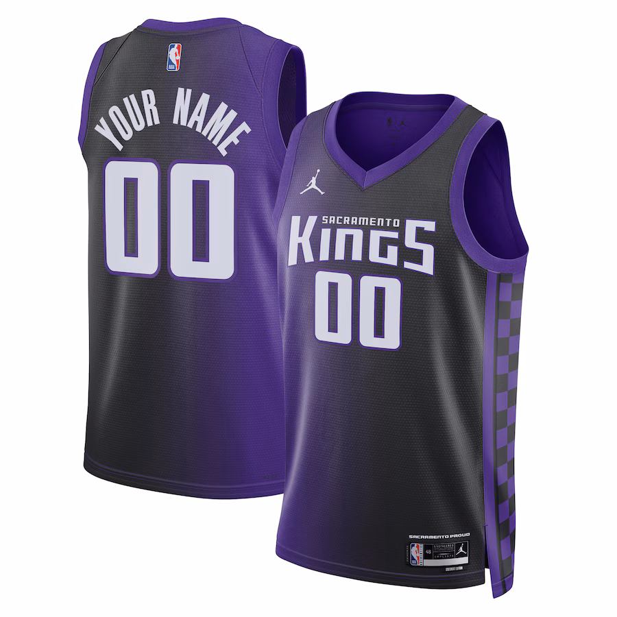 Maillots personnalisés pour hommes et femmes de Sacramento Kings, Édition Statement, Violet