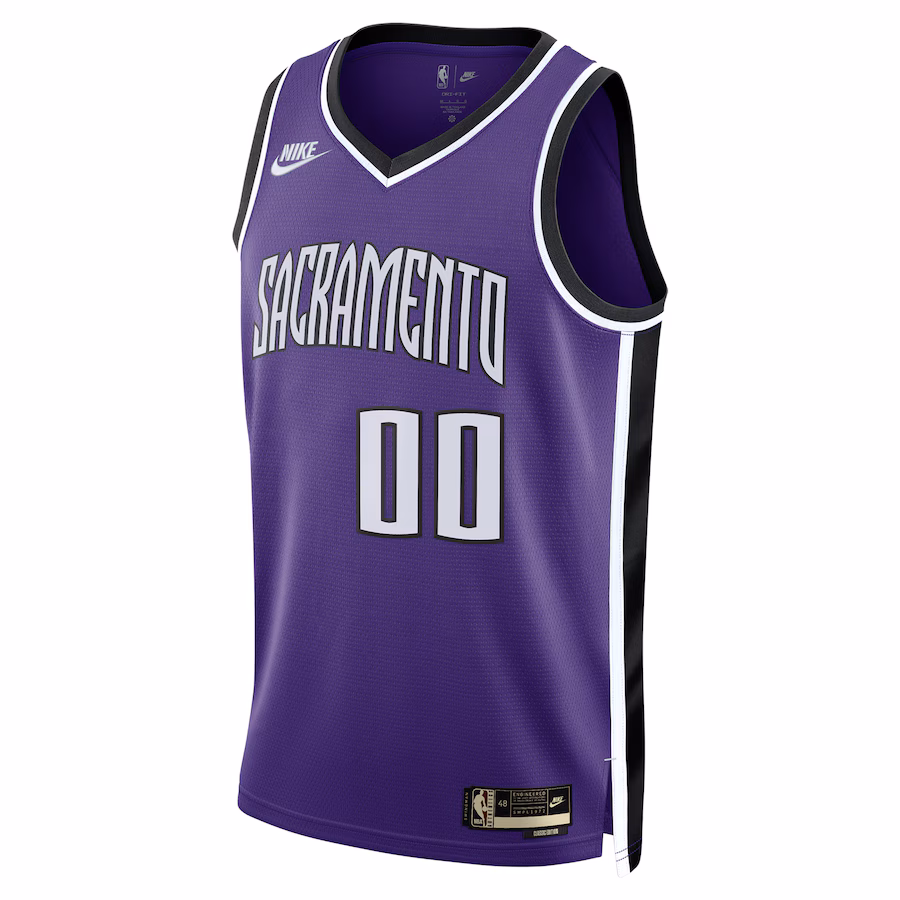 Sacramento Kings Anpassbares Jersey, Klassische Edition, Lila