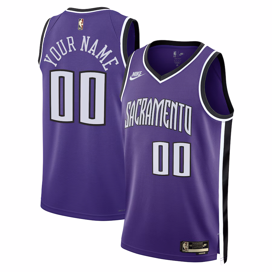 Maillot personnalisé de Sacramento Kings, Édition Classique, Violet