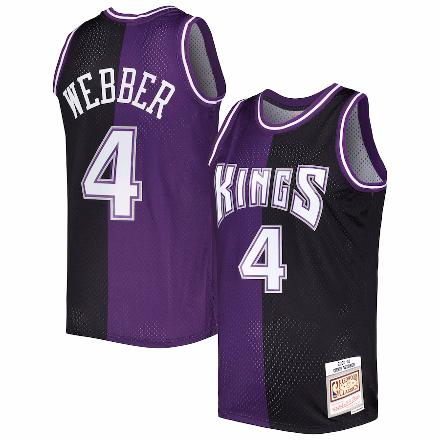 Chris Webber, Sacramento Kings, 2000/01, Violet/Noir