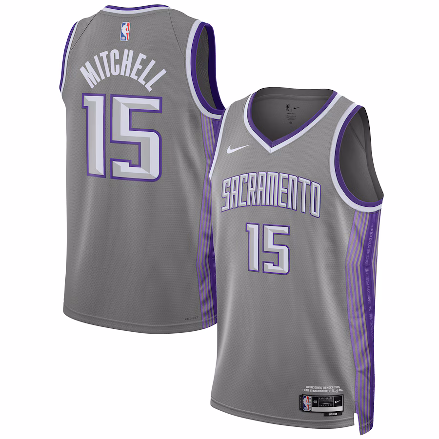 Davion Mitchell, Sacramento Kings, 2022/23, City Edition, Dunkelgrau