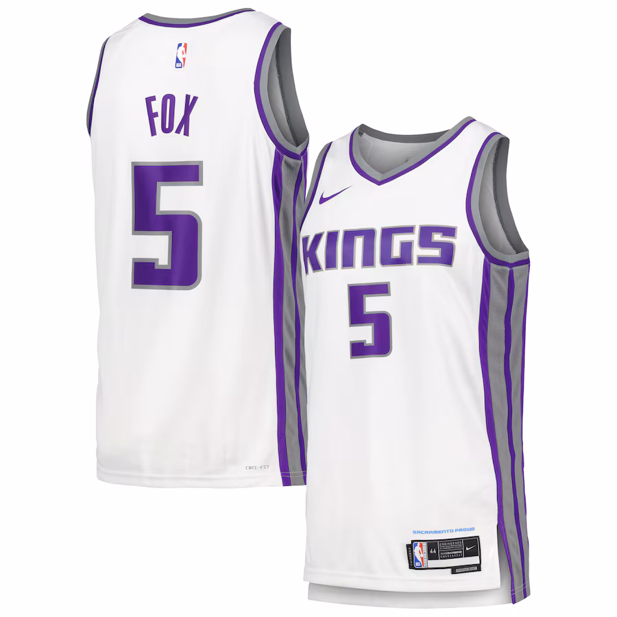 De'Aaron Fox, Sacramento Kings, Édition Association, Blanc