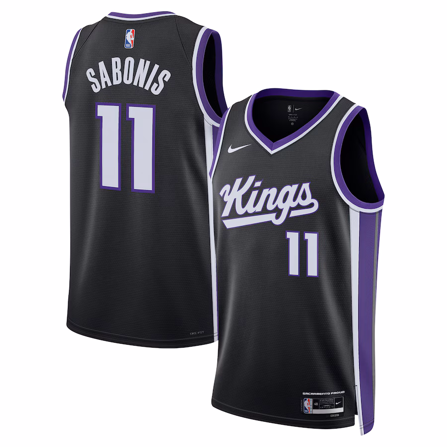 Domantas Sabonis, Sacramento Kings, Icon Edition, Schwarz