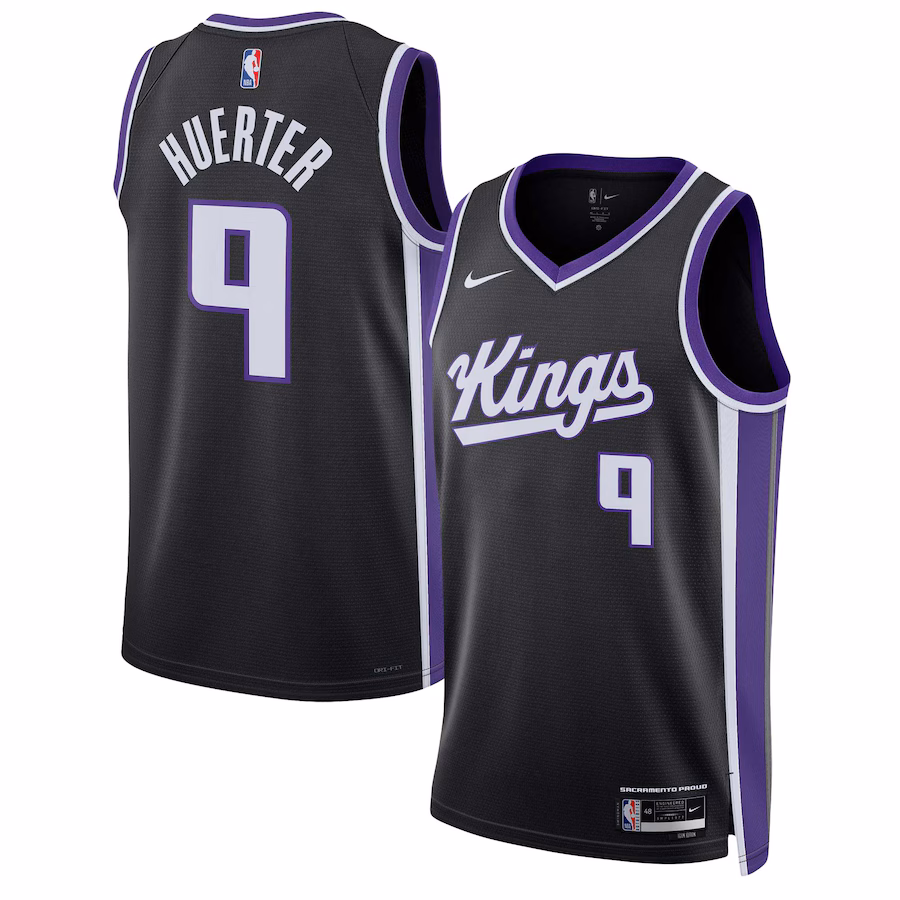Kevin Huerter, Sacramento Kings, Édition Icône, Noir