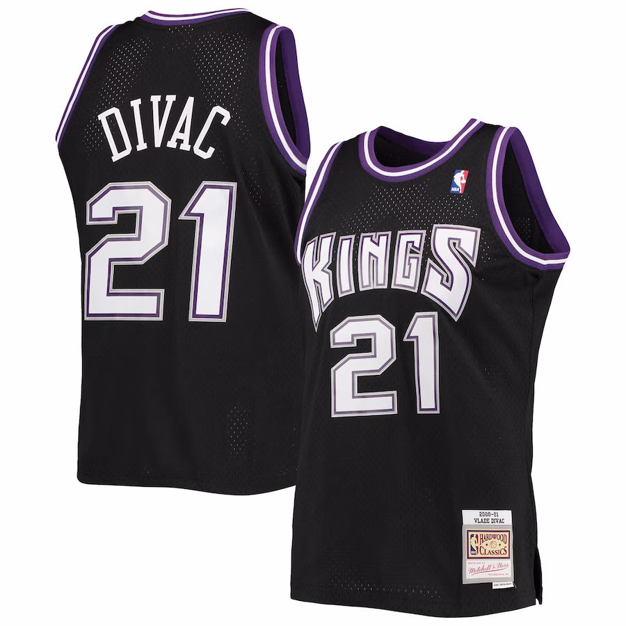 Vlade Divac, Sacramento Kings, 2000/01, Noir