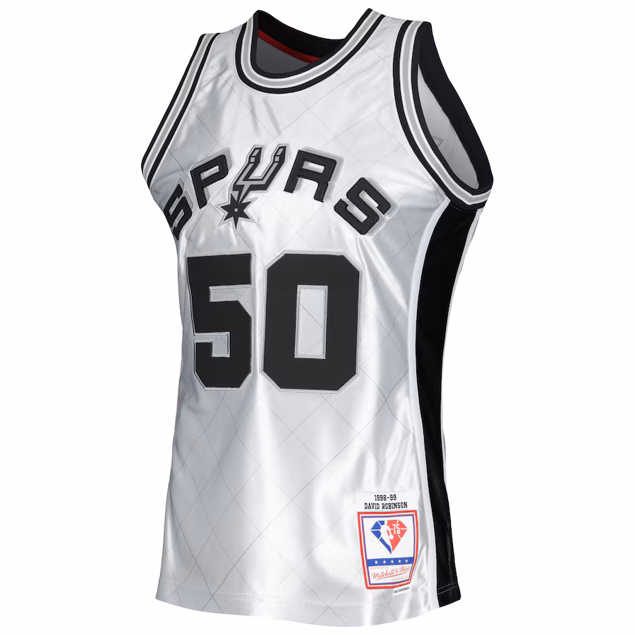 Camiseta David Robinson San Antonio Spurs 1998/99 75th Anniversary Platinum