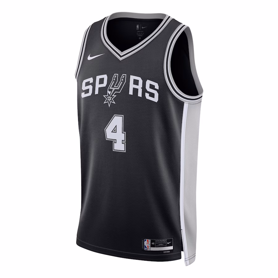 De'Aaron Fox, San Antonio Spurs, Hombre y Mujer, Edición Icon, Negro