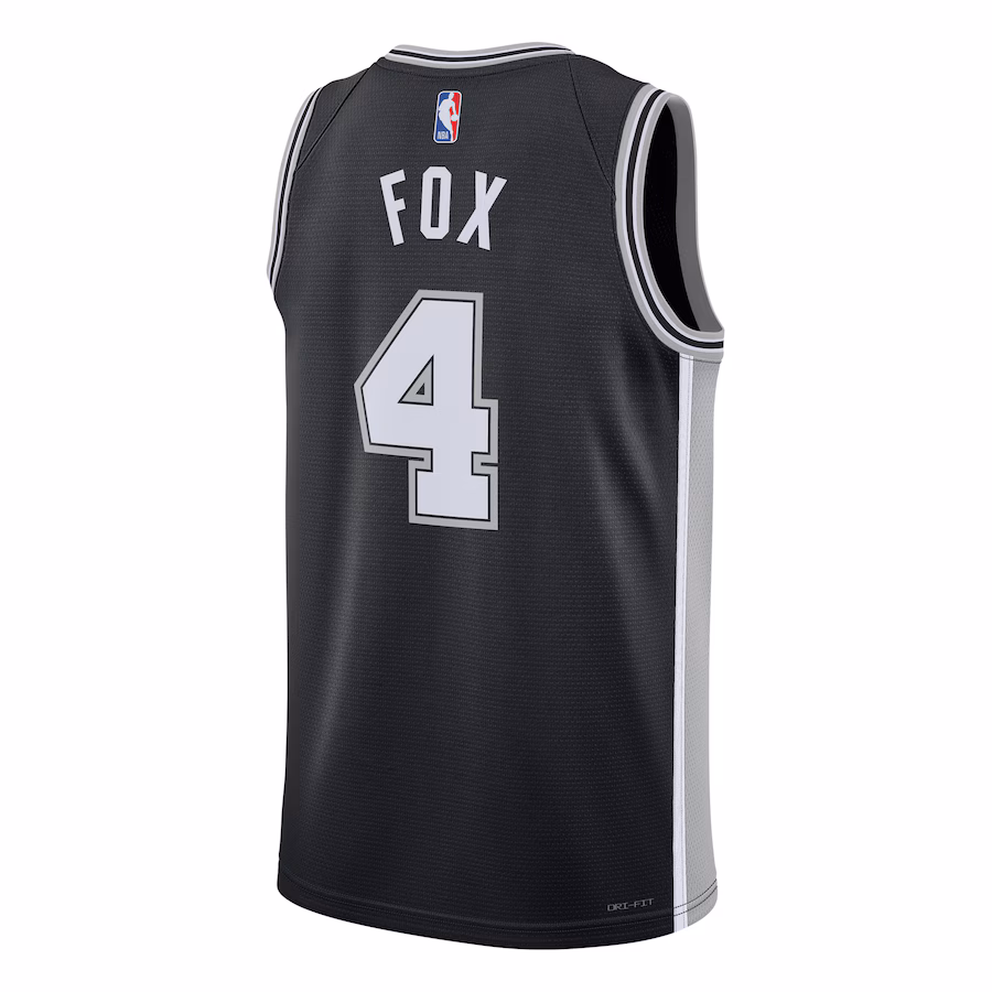 De'Aaron Fox, San Antonio Spurs, Hombre y Mujer, Edición Icon, Negro