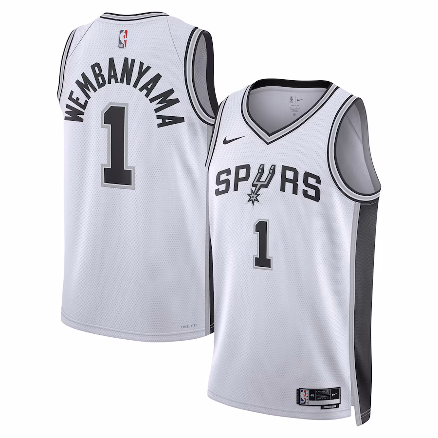 Victor Wembanyama, San Antonio Spurs, Edición Asociación Unisex, Blanco