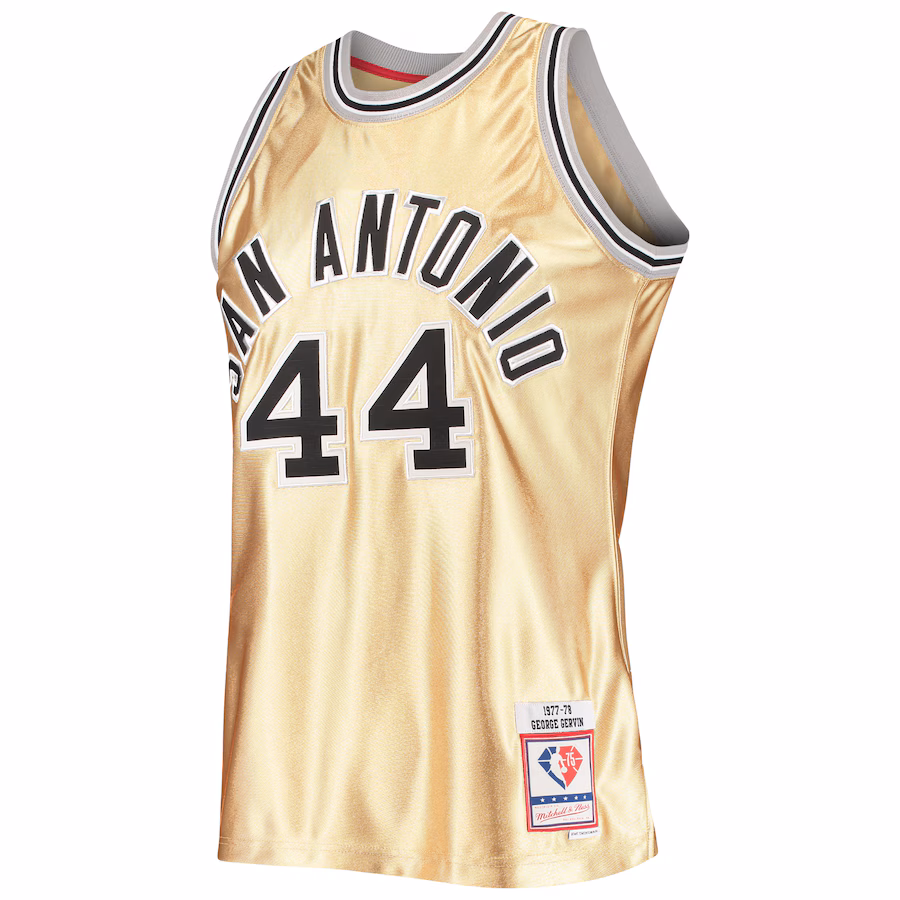 George Gervin, San Antonio Spurs, Jersey Classique 1977/78 du 75e Anniversaire, Or