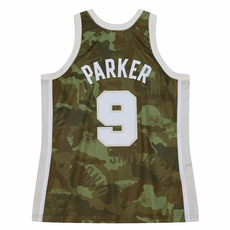 Maillot Mitchell & Ness Tony Parker San Antonio Spurs 2000/01 Ghost Green Camo