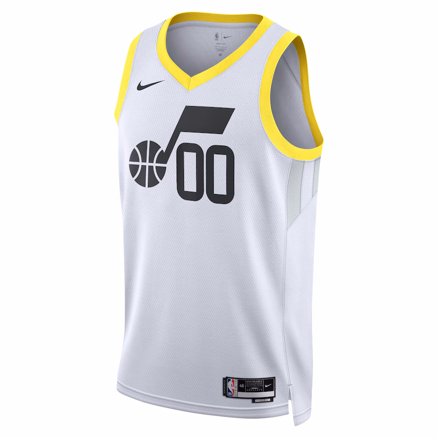 Camiseta personalizada del Utah Jazz, Edición Asociación, Blanca
