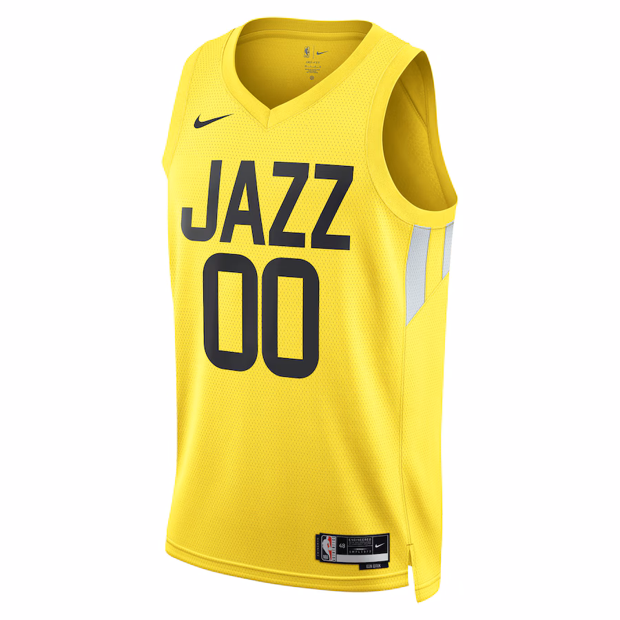 Camiseta personalizada del Utah Jazz, Edición Ícono, Amarillo