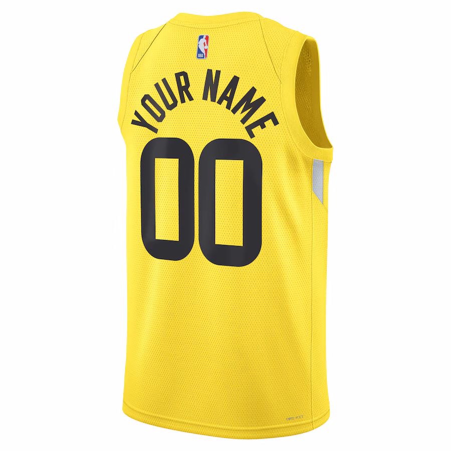 Camiseta personalizada del Utah Jazz, Edición Ícono, Amarillo
