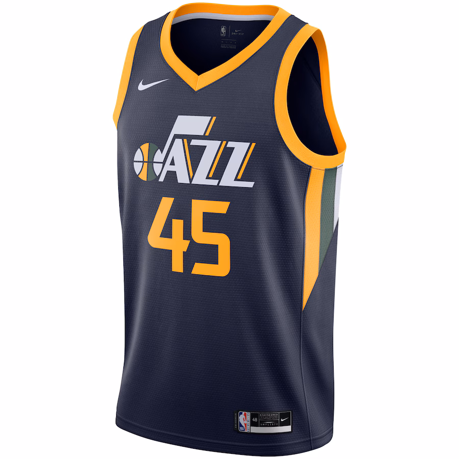 Donovan Mitchell, Utah Jazz, 2020/21, Édition Icône, Bleu Marine