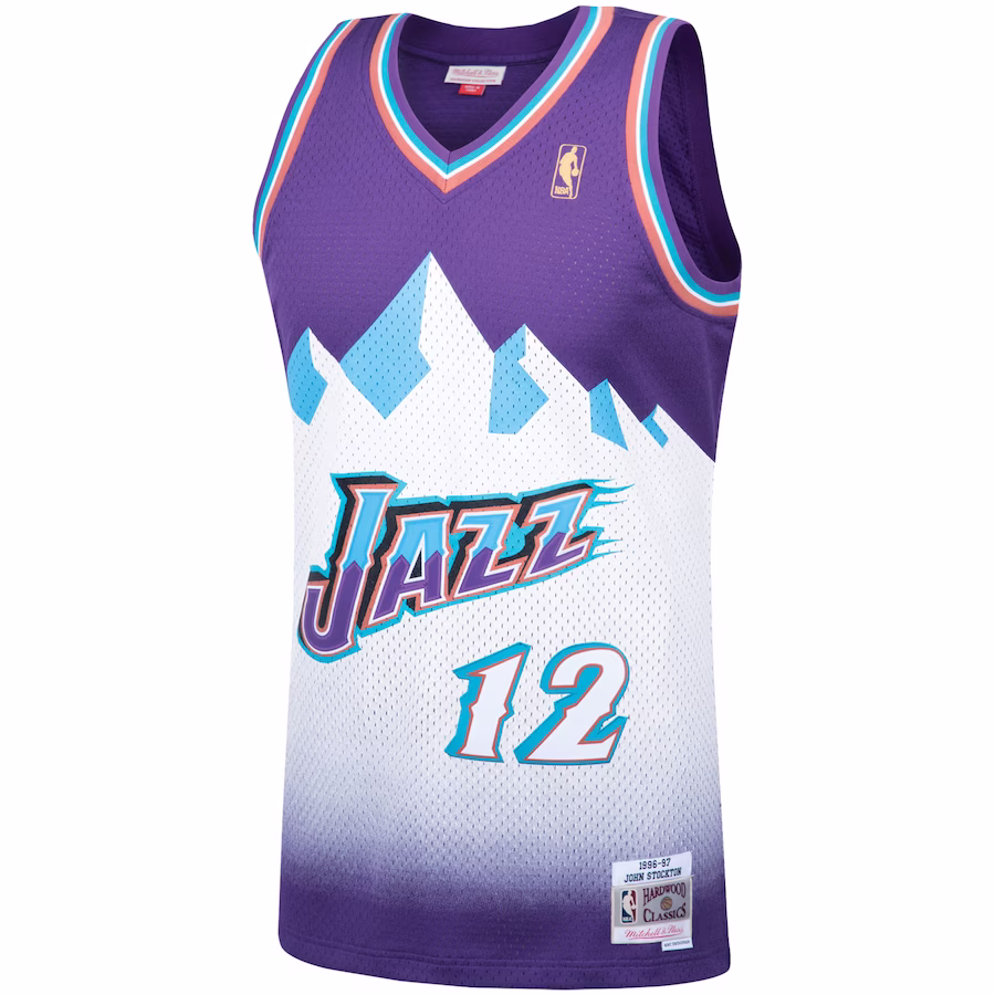 Maillot de fan de John Stockton pour l'Utah Jazz, Violet