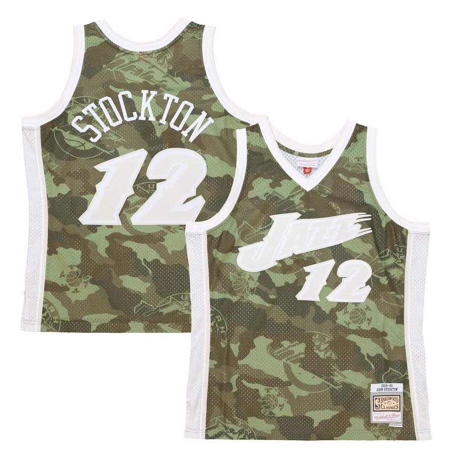 John Stockton Utah Jazz 1998/99 Camouflage